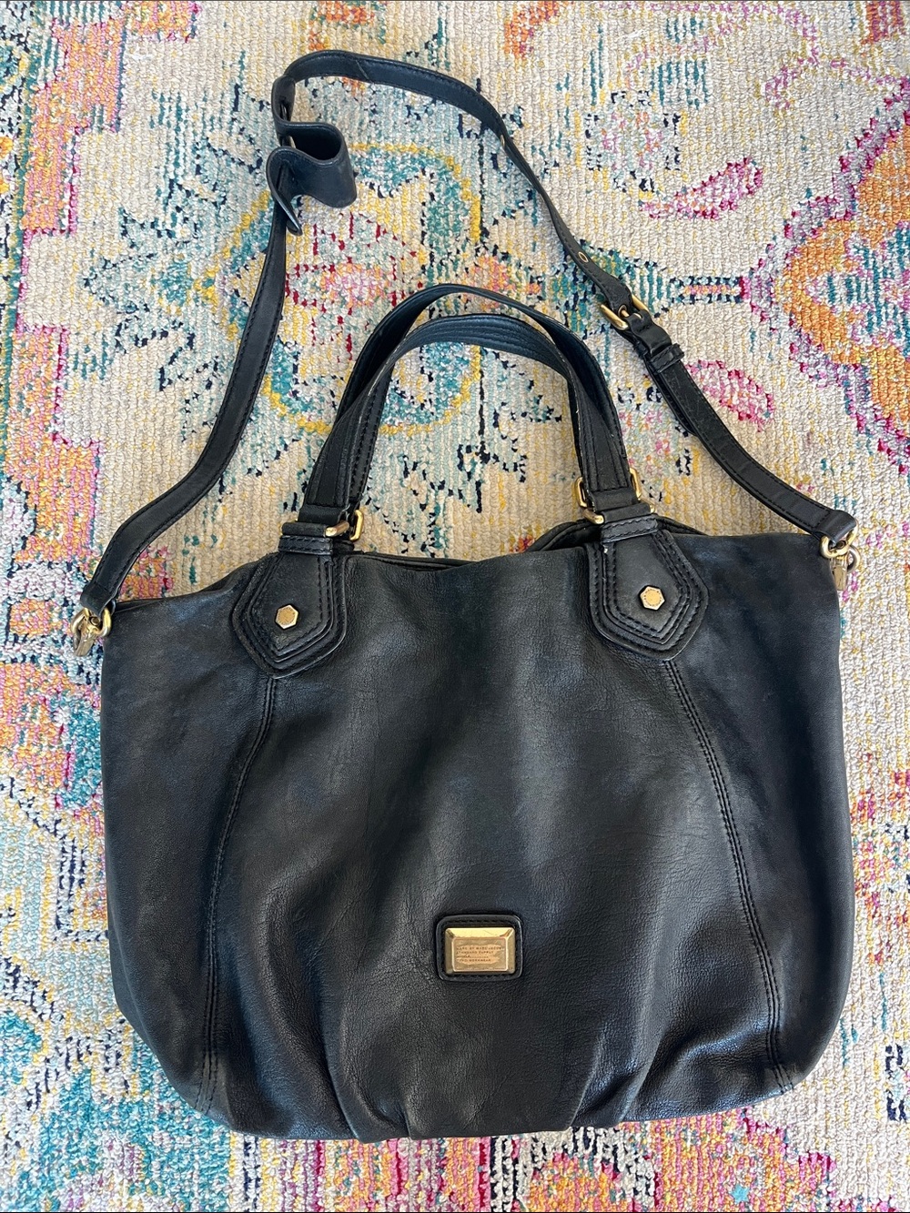 Marc by Marc Jacobs black leather hobo bag in used condition